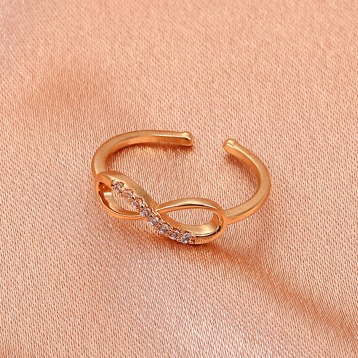 Wholesale Women' s hollow cross micro-paved zircon ring